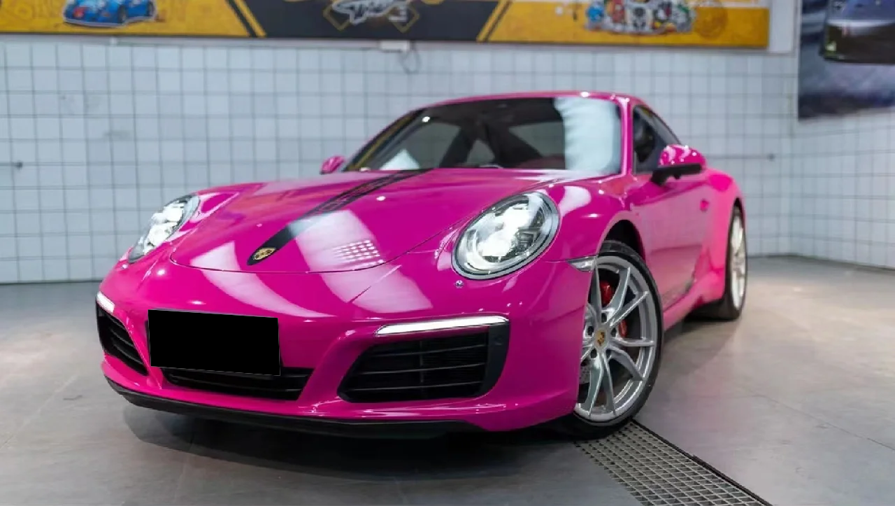 Glossy Crystal Rose Red Vinyl Car Wrap K-7006