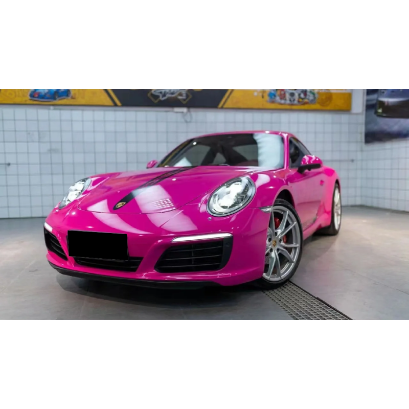 Glossy Crystal Rose Red Vinyl Car Wrap K-7006