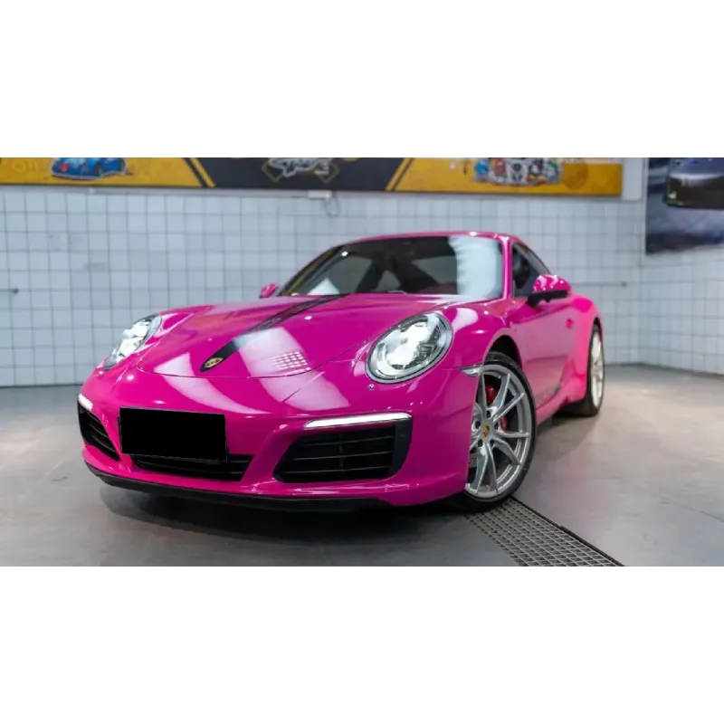 Glossy Crystal Rose Red Vinyl Car Wrap K-7006
