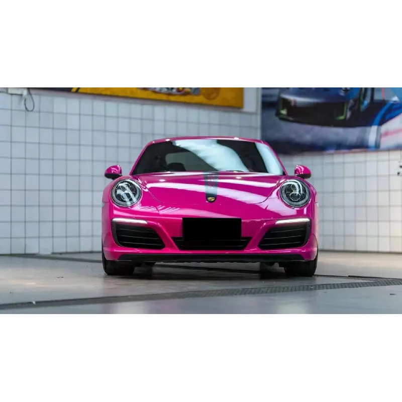 Glossy Crystal Rose Red Vinyl Car Wrap K-7006