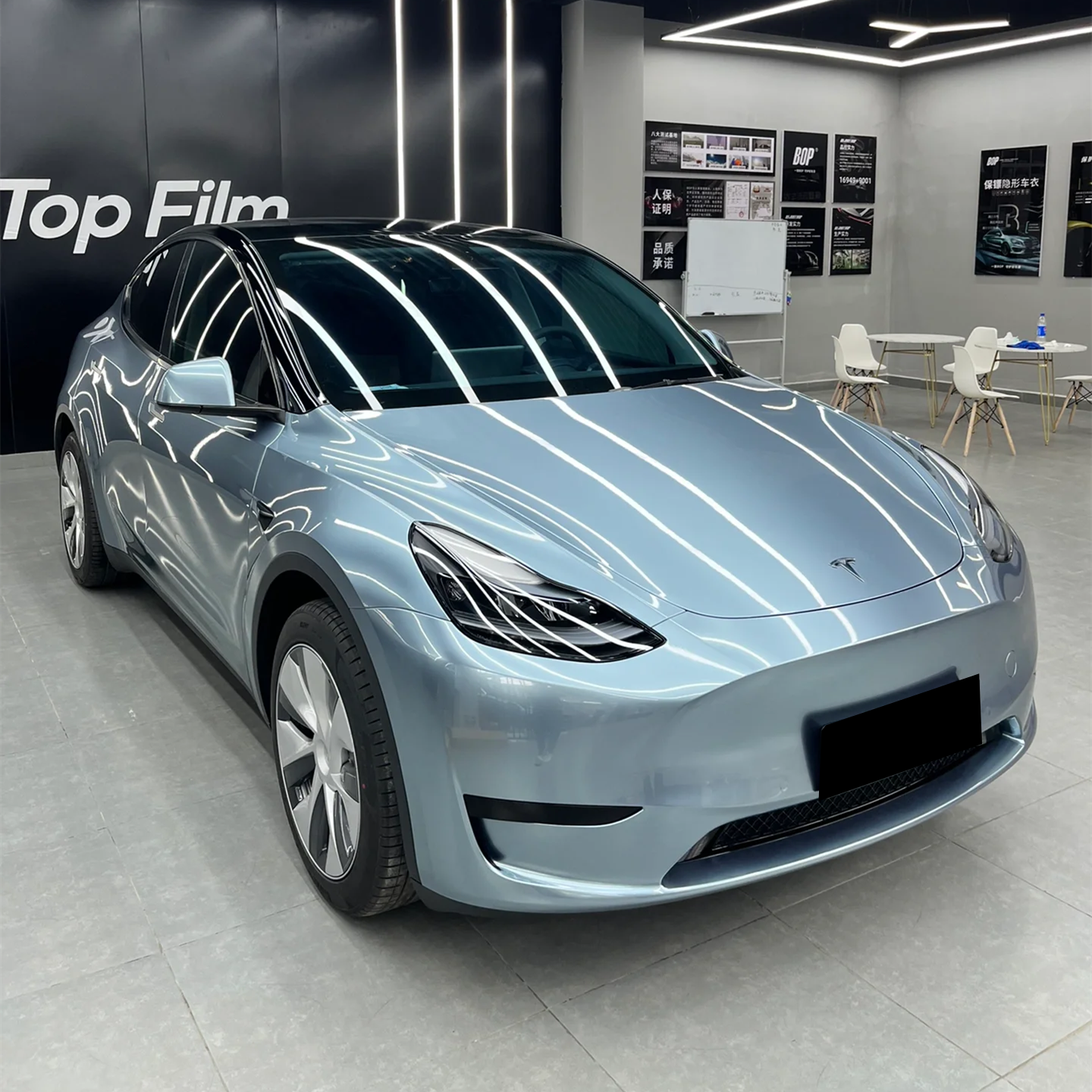 Glossy Liquid Soma To Blue Vinyl Car Wrap K-1304