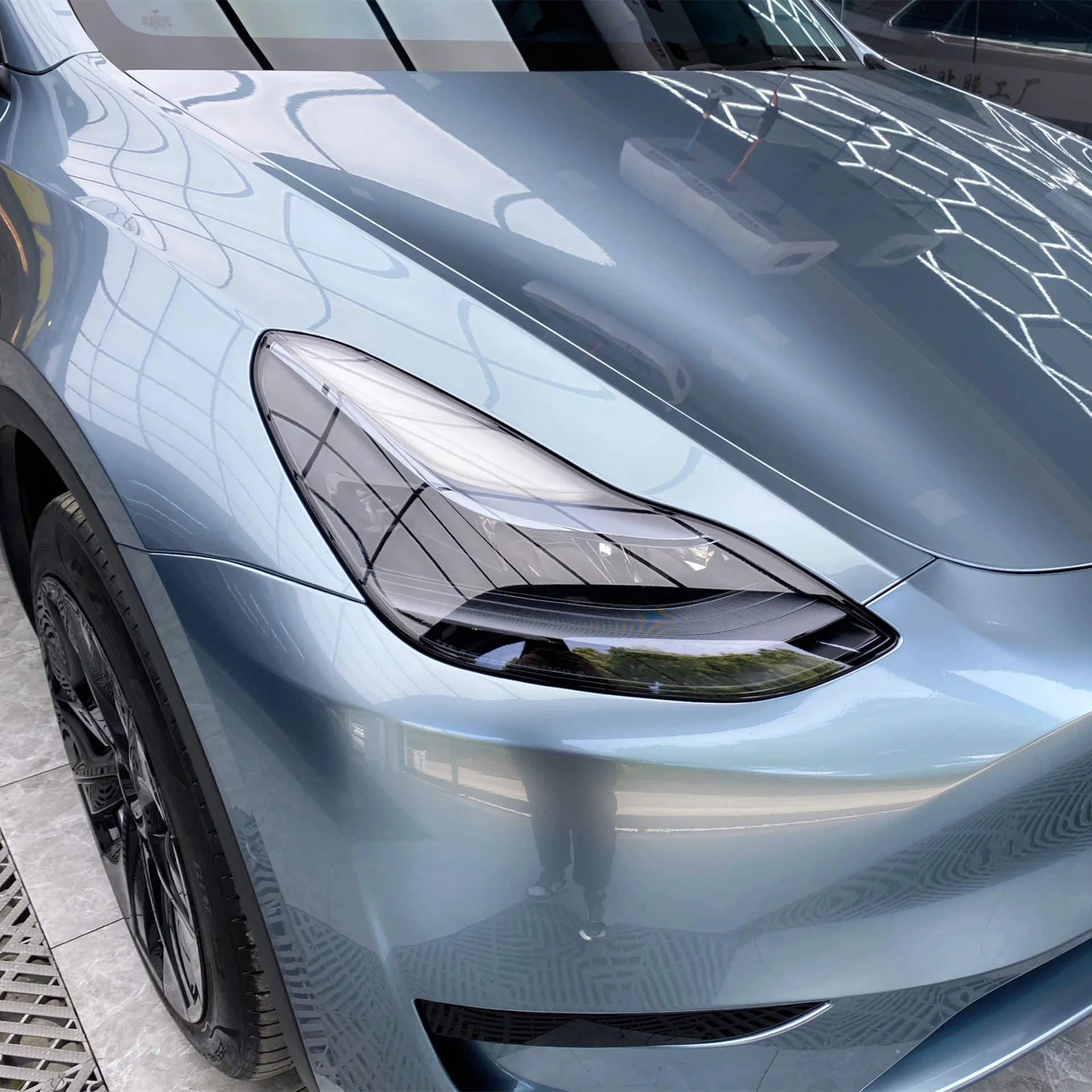 Glossy Liquid Soma To Blue Vinyl Car Wrap K-1304