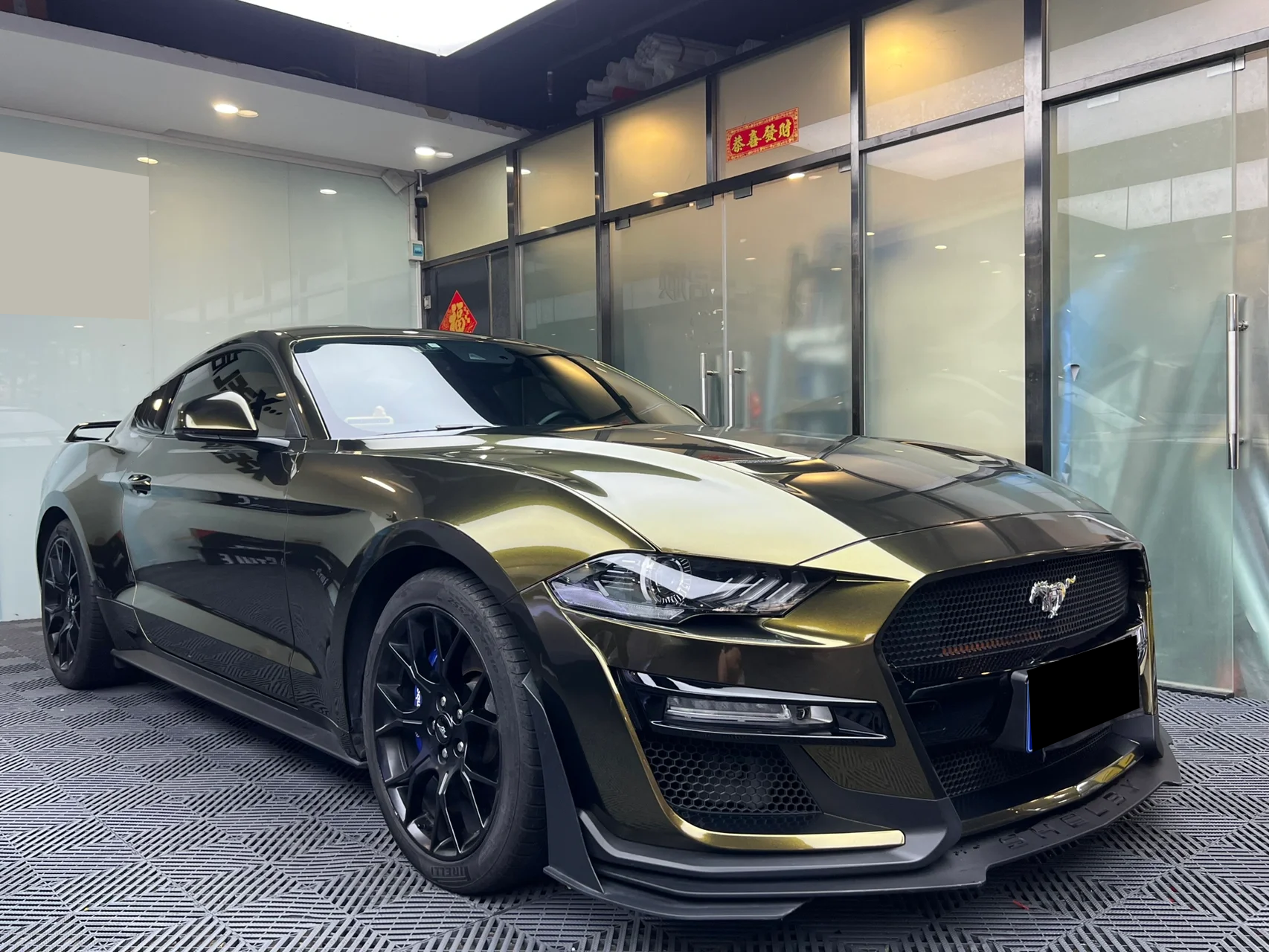 Glossy Ghost Midnight Gold Vinyl Car Wrap K-1504