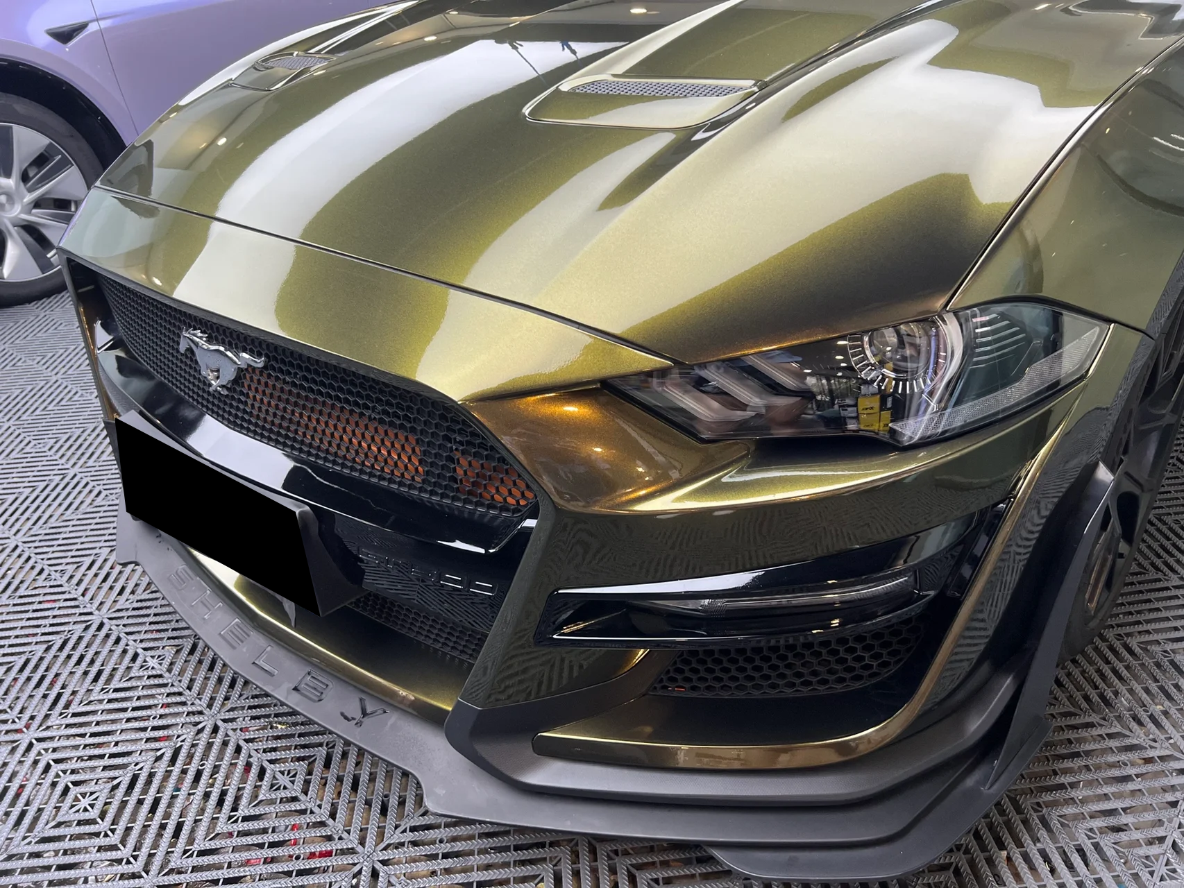 Glossy Ghost Midnight Gold Vinyl Car Wrap K-1504