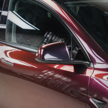 Glossy Diamond Black Red Vinyl Car Wrap K-4010