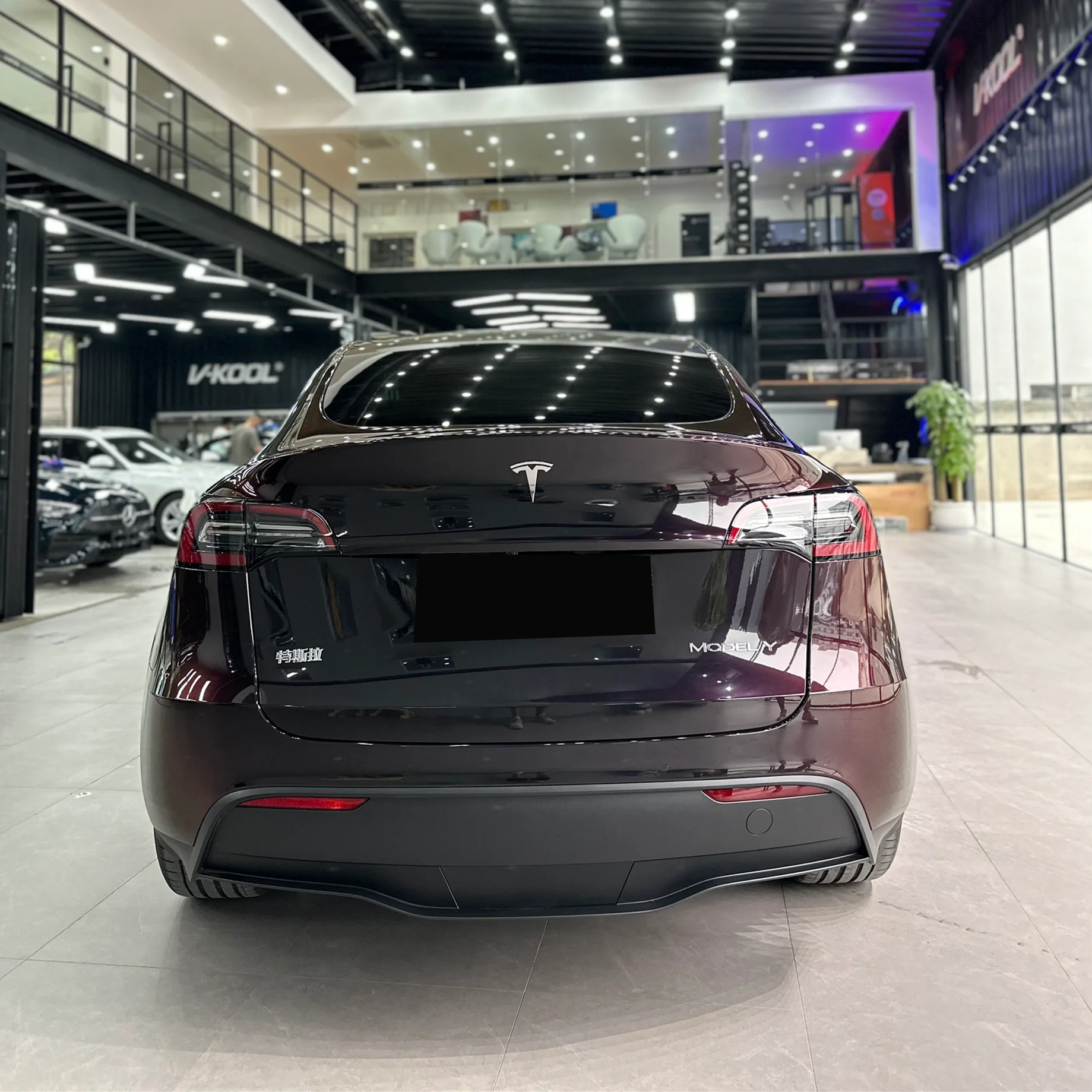 Glossy Diamond Black Red Vinyl Car Wrap K-4010