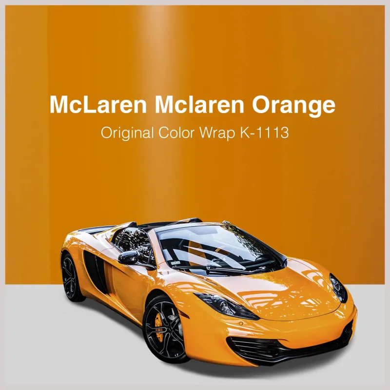 Glossy McLaren Orange Vinyl Car Wrap K-1113 02