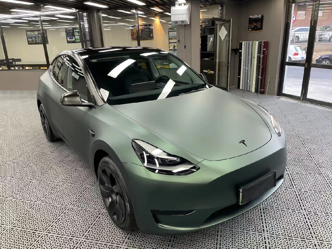 Ultra-Matte Emerald Green Vinyl Car Wrap K-1014
