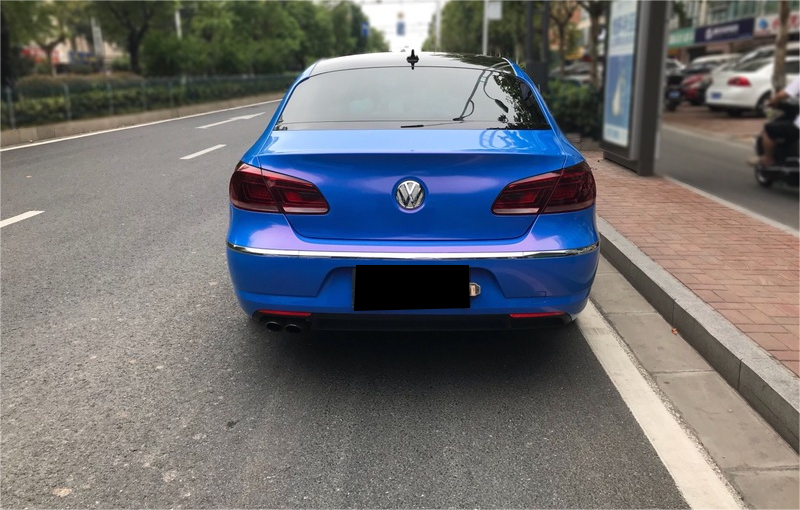 Glossy Diamond Blue Red Vinyl Car Wrap K-4002