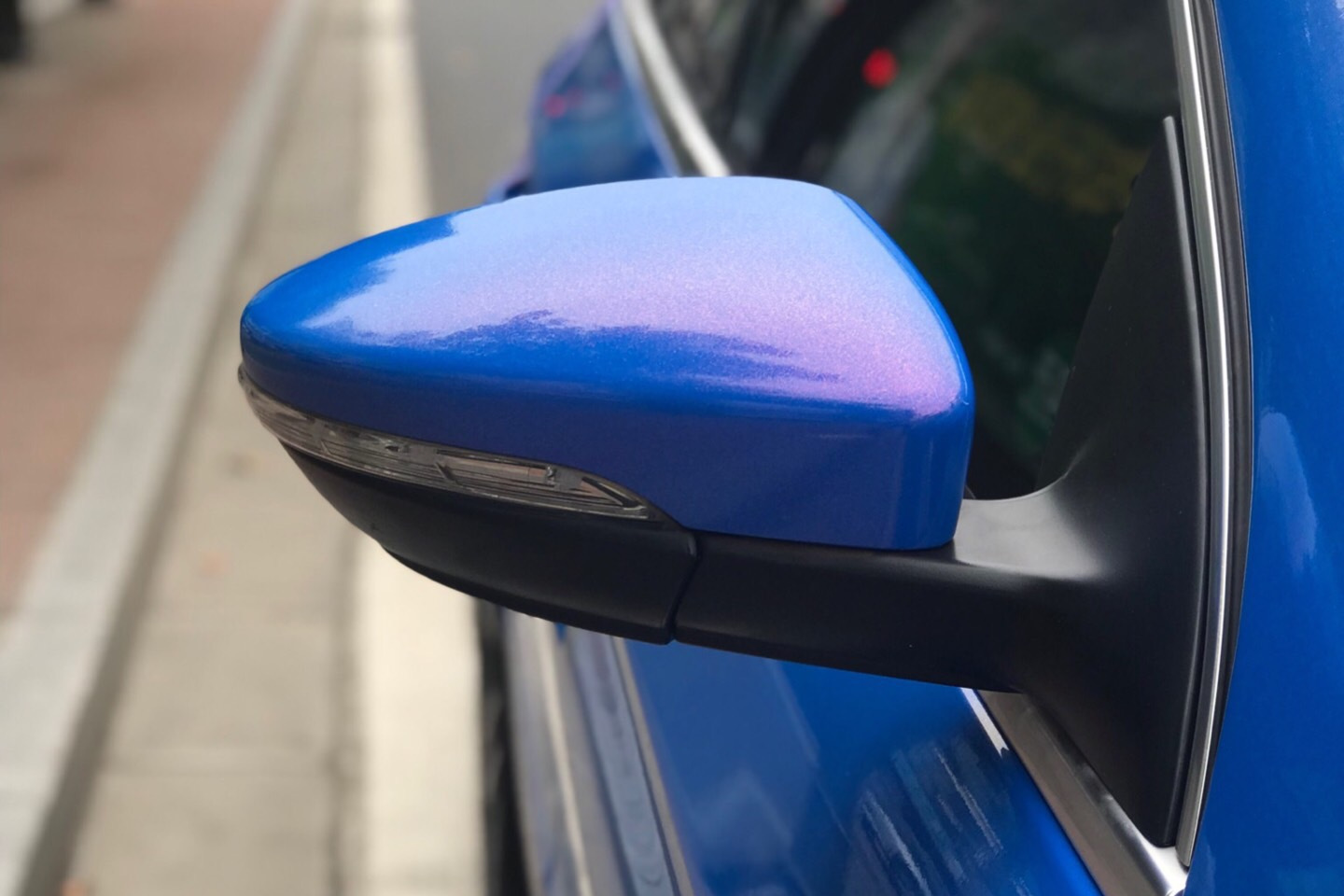 Glossy Diamond Blue Red Vinyl Car Wrap K-4002