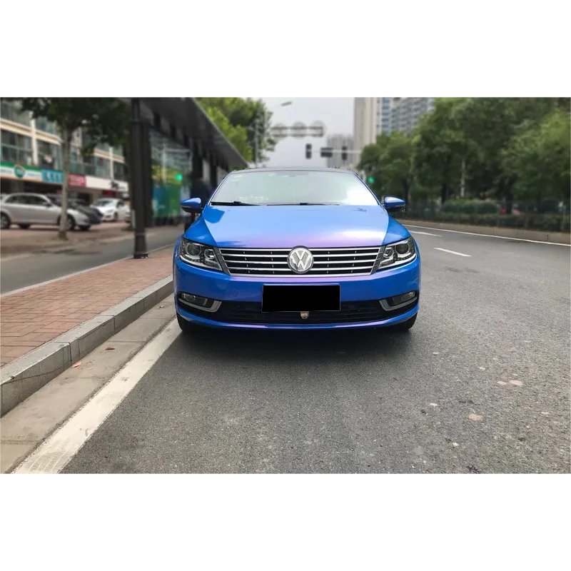 Glossy Diamond Blue Red Vinyl Car Wrap K-4002