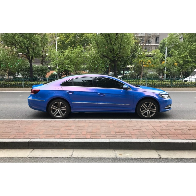 Glossy Diamond Blue Red Vinyl Car Wrap K-4002 02