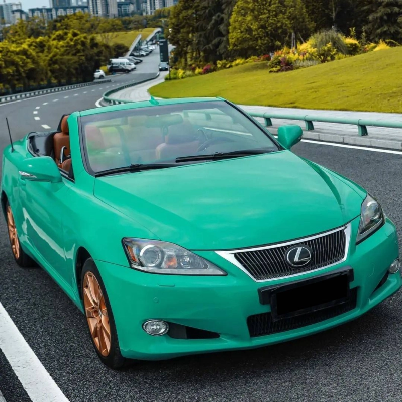 Vintage Green Vinyl Car Wrap K-1423 02