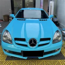 Glossy Sky Blue Vinyl Car Wrap K-1911