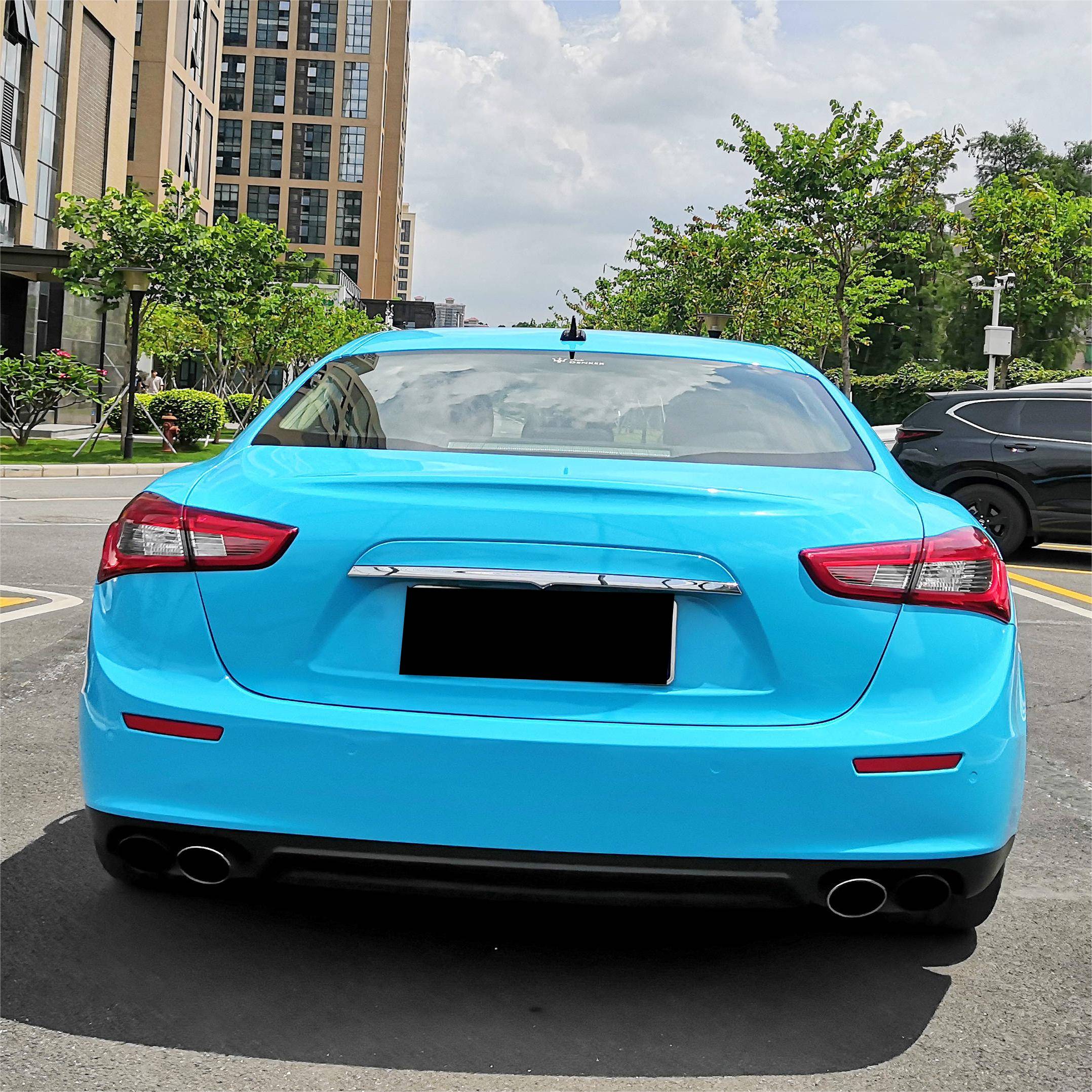 Glossy Sky Blue Vinyl Car Wrap K-1911
