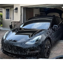 3D Ghost Camouflage Black Vinyl Car Wrap K-9503