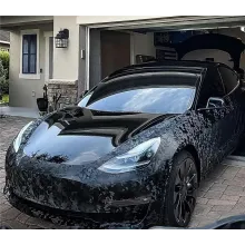 3D Ghost Camouflage Black Vinyl Car Wrap K-9503
