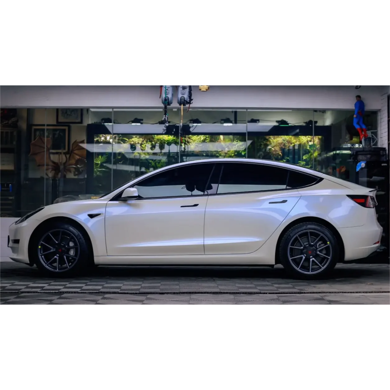 Glossy Aurora White Vinyl Car Wrap K-1610 02