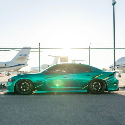 Glossy Metal Emerald Green Vinyl Car Wrap K-2105 02