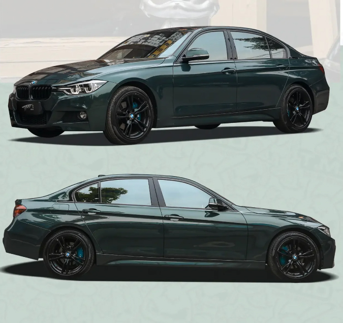 Glossy Gothic Blue Green Vinyl Car Wrap K-1421