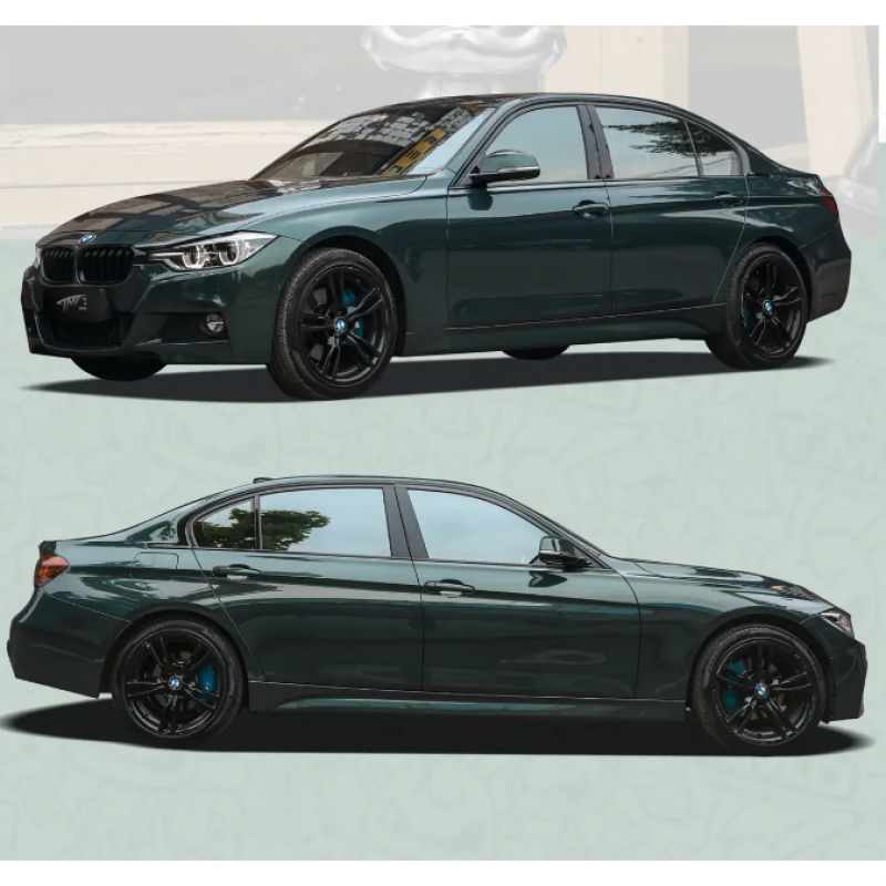 Glossy Gothic Blue Green Vinyl Car Wrap K-1421