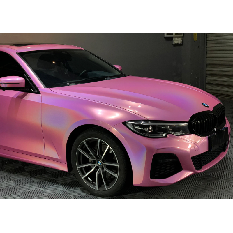 Glossy Laser Pink Vinyl Car Wrap K-3007（+1） 02