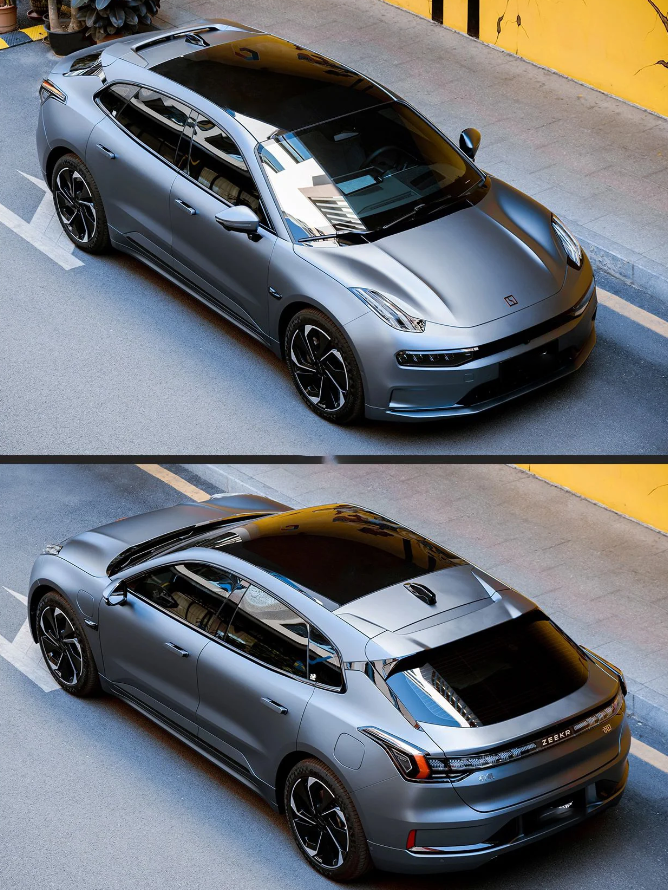 Matte Grey Blue Vinyl Car Wrap K-1203