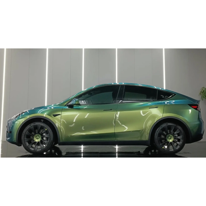 Glossy Chameleon Jungle Green Vinyl Car Wrap K-4036 02