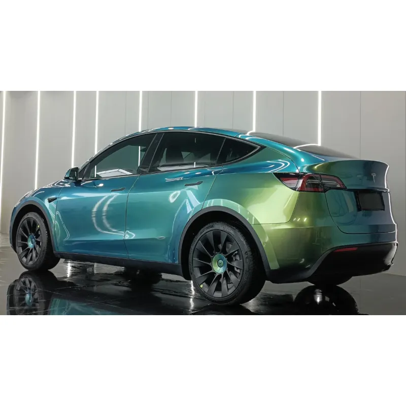 Glossy Chameleon Jungle Green Vinyl Car Wrap K-4036