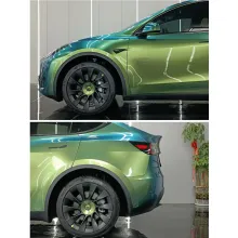 Glossy Chameleon Jungle Green Vinyl Car Wrap K-4036