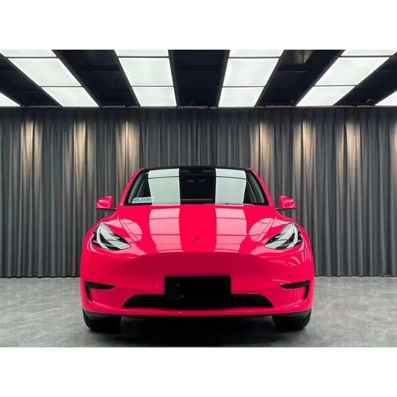 Glossy Fluorescencet Pink Vinyl Car Wrap K-8004