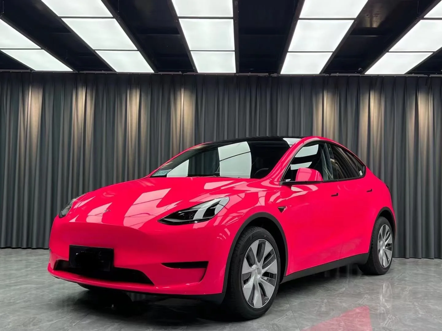 Glossy Fluorescencet Pink Vinyl Car Wrap K-8004