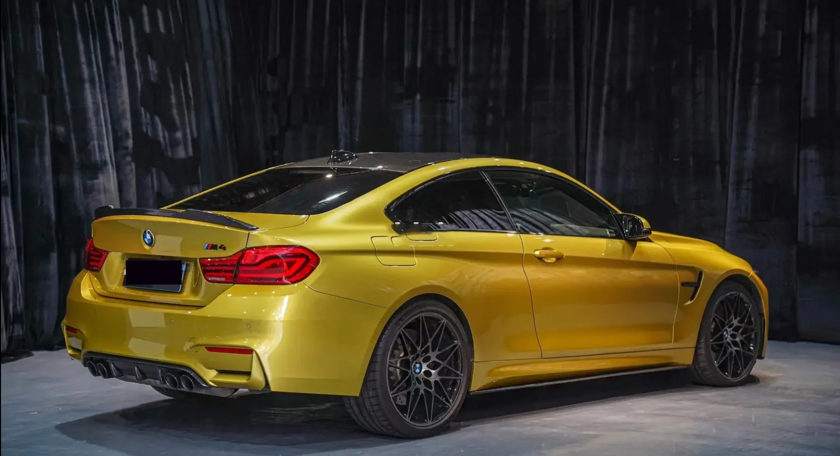 BMW M4 Paint Lemon Yellow Vinyl Car Wrap  K-6028