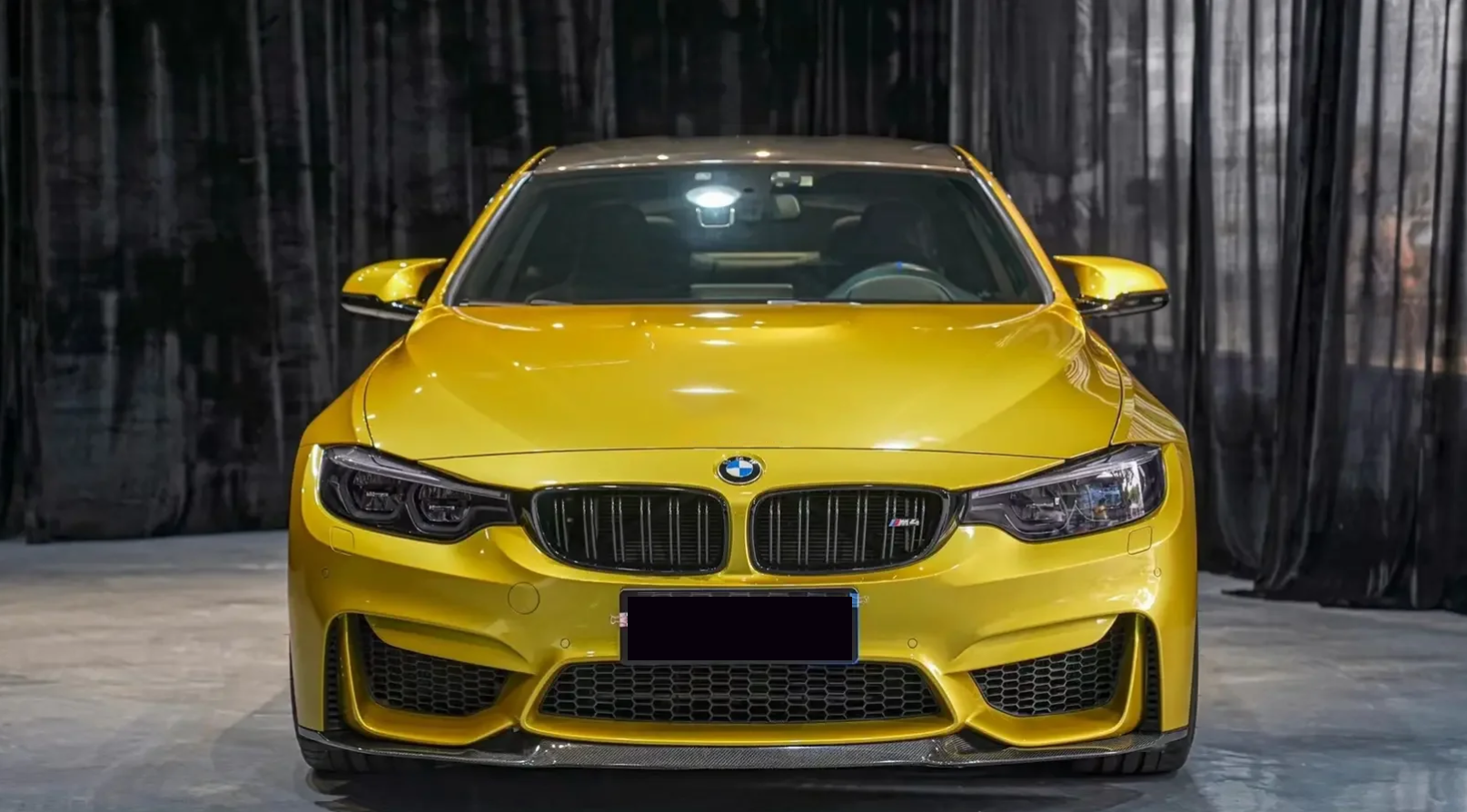 BMW M4 Paint Lemon Yellow Vinyl Car Wrap  K-6028