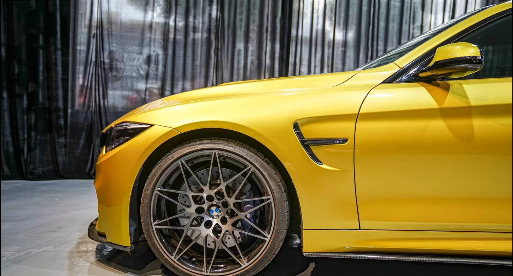BMW M4 Paint Lemon Yellow Vinyl Car Wrap  K-6028