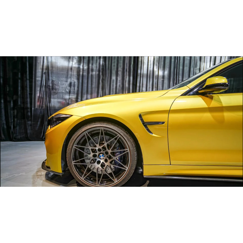 BMW M4 Paint Lemon Yellow Vinyl Car Wrap  K-6028