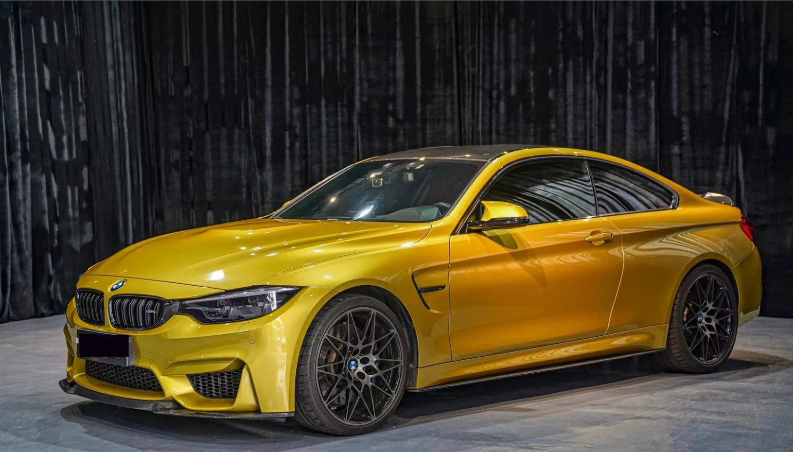 BMW M4 Paint Lemon Yellow Vinyl Car Wrap  K-6028