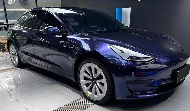 Sapphire Blue Vinyl Car Wrap K-1222