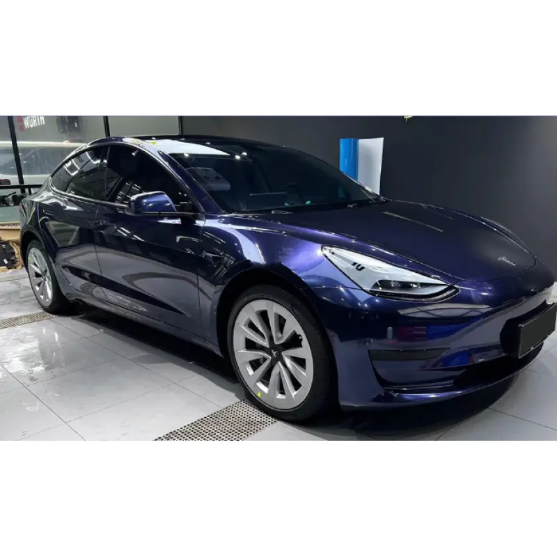 Sapphire Blue Vinyl Car Wrap K-1222