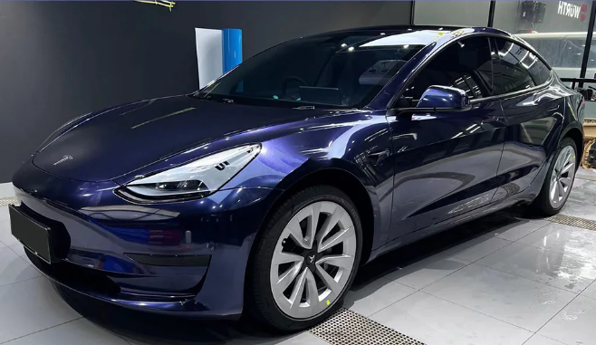 Sapphire Blue Vinyl Car Wrap K-1222