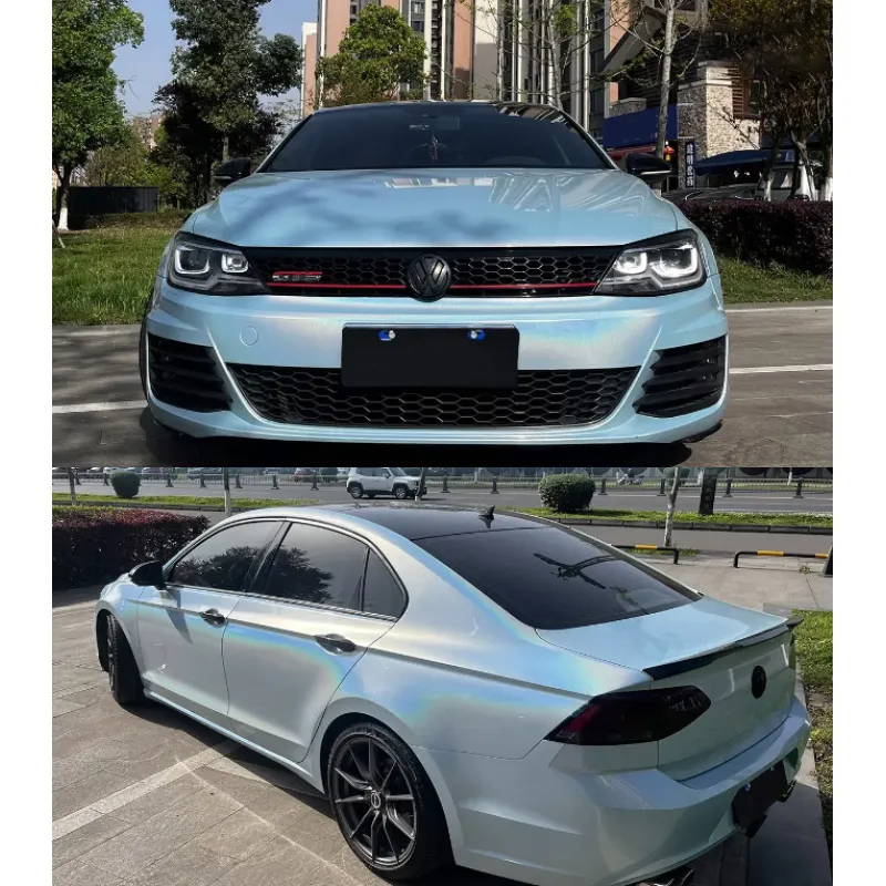 Glossy Laser Sea Blue Vinyl Car Wrap K-3012
