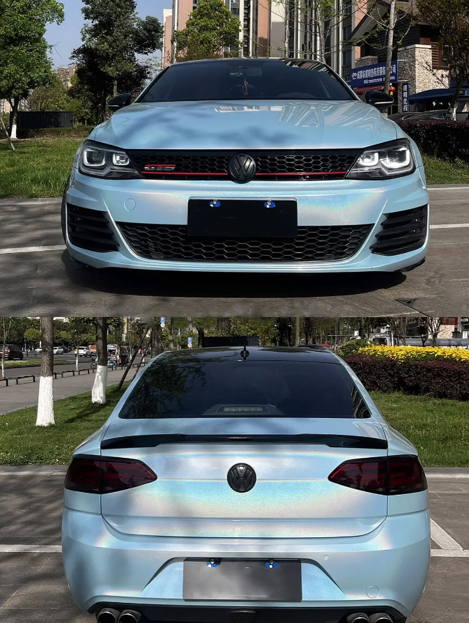 Glossy Laser Sea Blue Vinyl Car Wrap K-3012