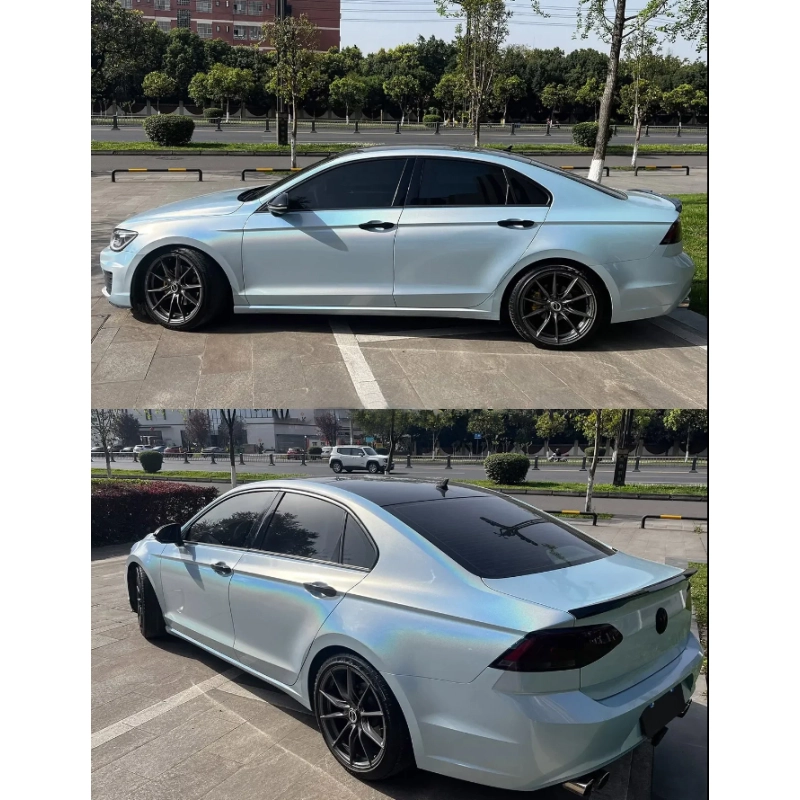 Glossy Laser Sea Blue Vinyl Car Wrap K-3012 02