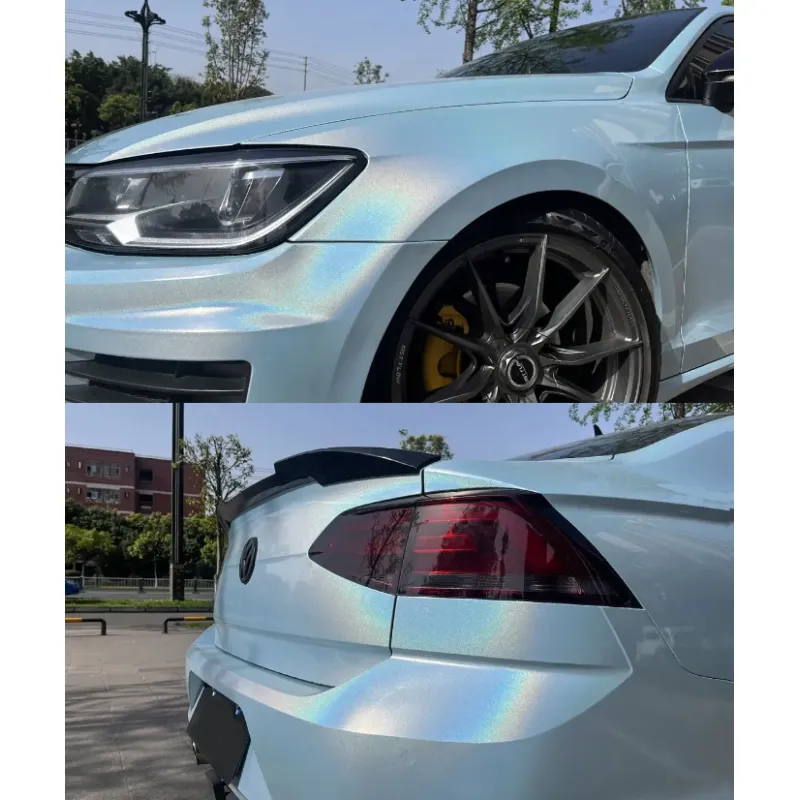 Glossy Laser Sea Blue Vinyl Car Wrap K-3012