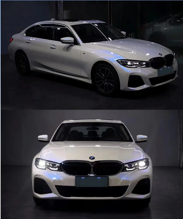 Glossy White To Blue Vinyl Car Wrap K-9304