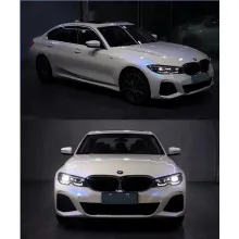 Glossy White To Blue Vinyl Car Wrap K-9304