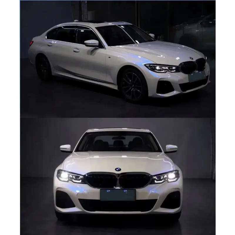 Glossy White To Blue Vinyl Car Wrap K-9304