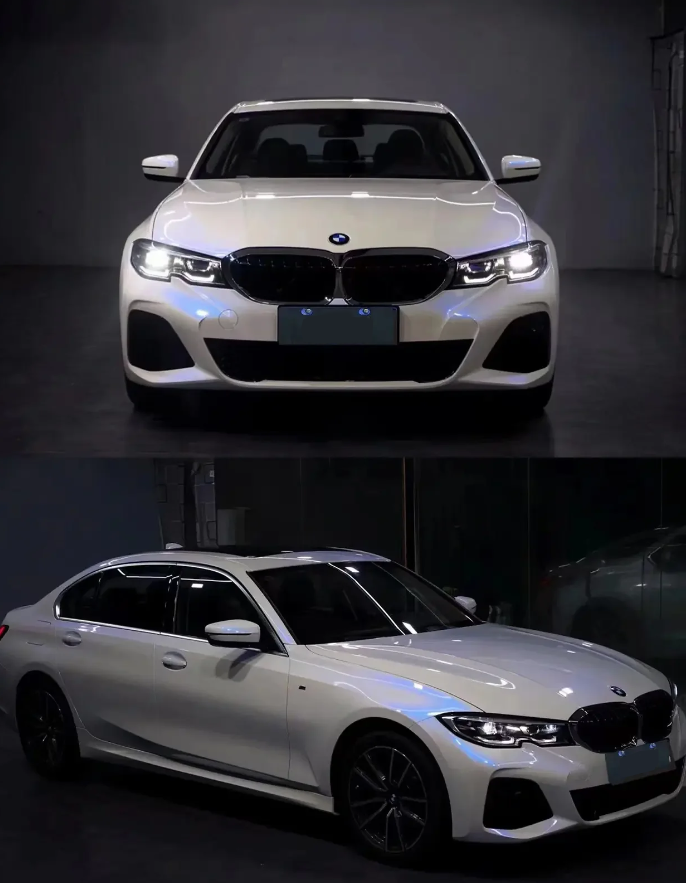 Glossy White To Blue Vinyl Car Wrap K-9304