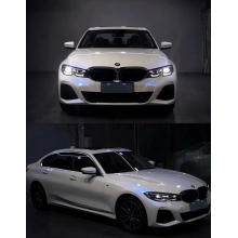 Glossy White To Blue Vinyl Car Wrap K-9304