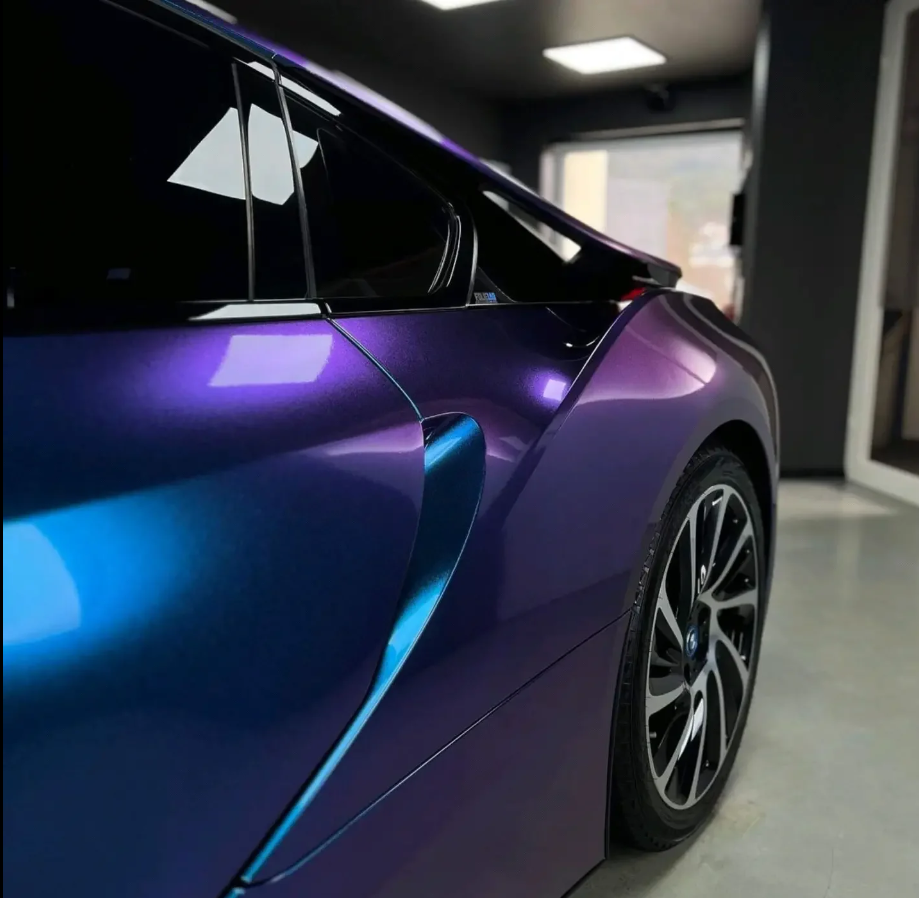Matte Diamond Purple Blue Vinyl Car Wrap K-4015